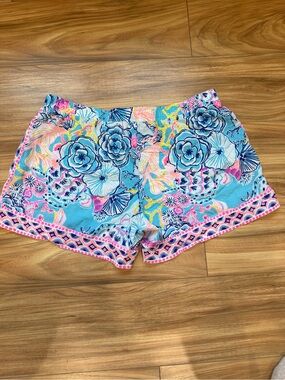 Lilly Pulitzer Katia Shorts “Once Upon a Tide” XL EUC